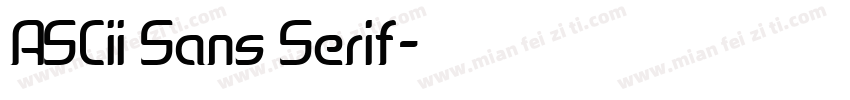 ASCii Sans Serif字体转换